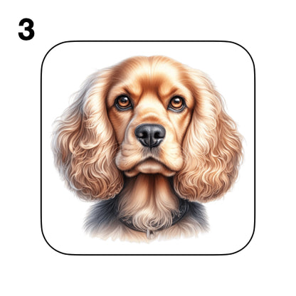 Coasters - 48x different images of Cocker Spaniel dog breed