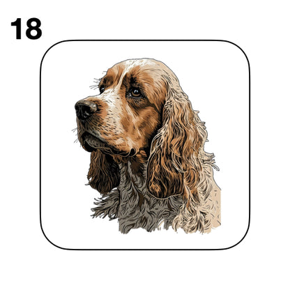 Coasters - 48x different images of Cocker Spaniel dog breed