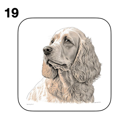 Coasters - 48x different images of Cocker Spaniel dog breed