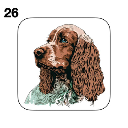 Coasters - 48x different images of Cocker Spaniel dog breed