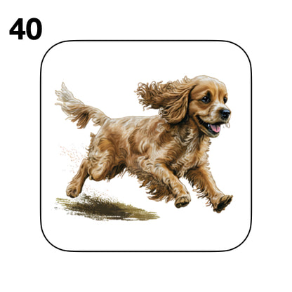 Coasters - 48x different images of Cocker Spaniel dog breed