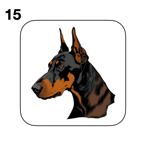 Coasters - 42x different images of Doberman dog breed