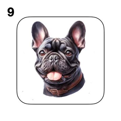 Coasters - 52x different images of French Bulldog breed