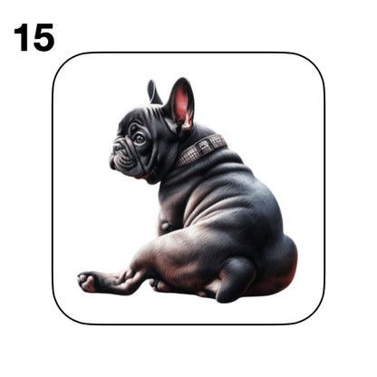 Coasters - 52x different images of French Bulldog breed