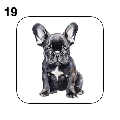 Coasters - 52x different images of French Bulldog breed
