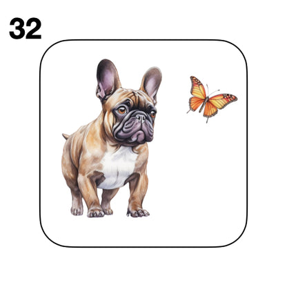 Coasters - 52x different images of French Bulldog breed