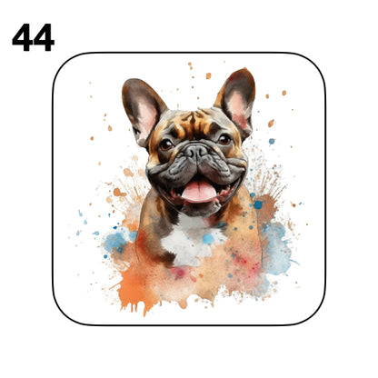 Coasters - 52x different images of French Bulldog breed
