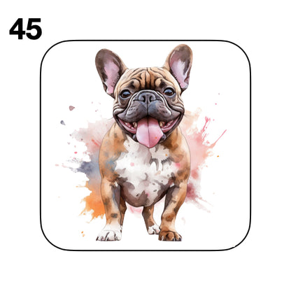 Coasters - 52x different images of French Bulldog breed