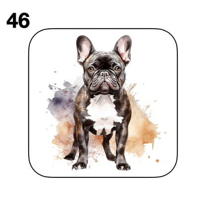 Coasters - 52x different images of French Bulldog breed