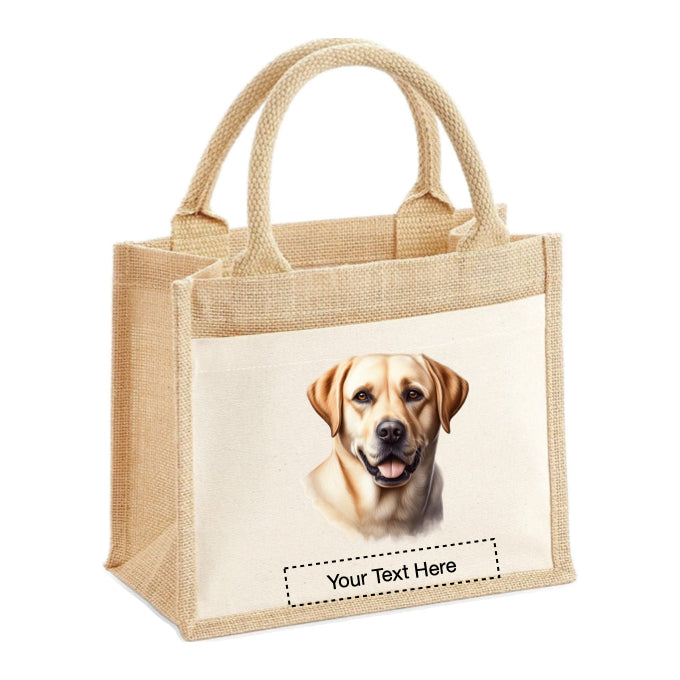 Jute Tote Bags - With 22 different Portraits of Labrador dog breed