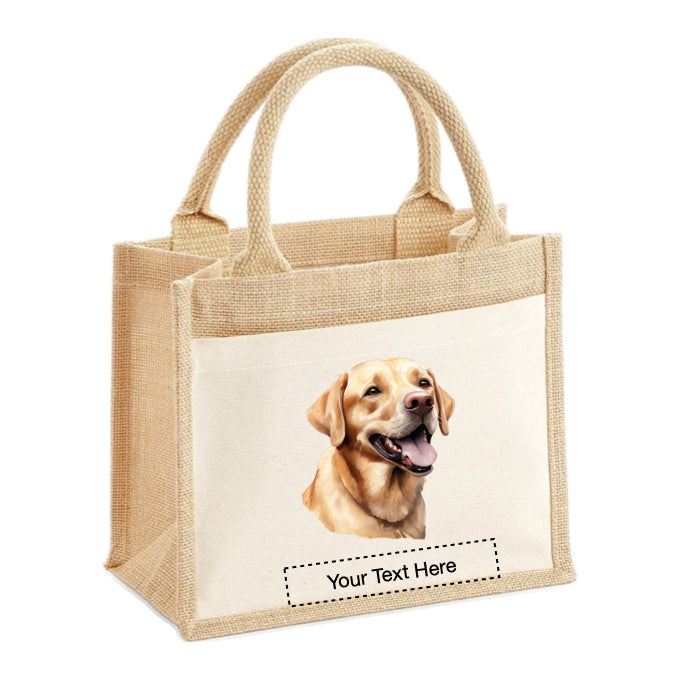 Jute Tote Bags - With 22 different Portraits of Labrador dog breed