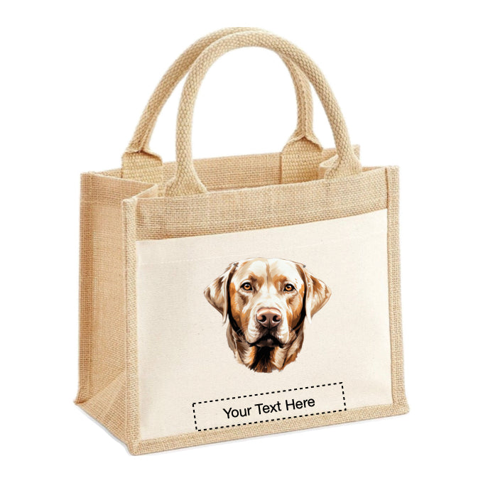 Jute Tote Bags - With 22 different Portraits of Labrador dog breed