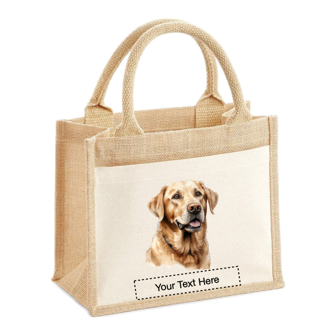 Jute Tote Bags - With 22 different Portraits of Labrador dog breed