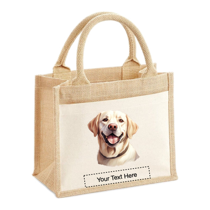 Jute Tote Bags - With 22 different Portraits of Labrador dog breed