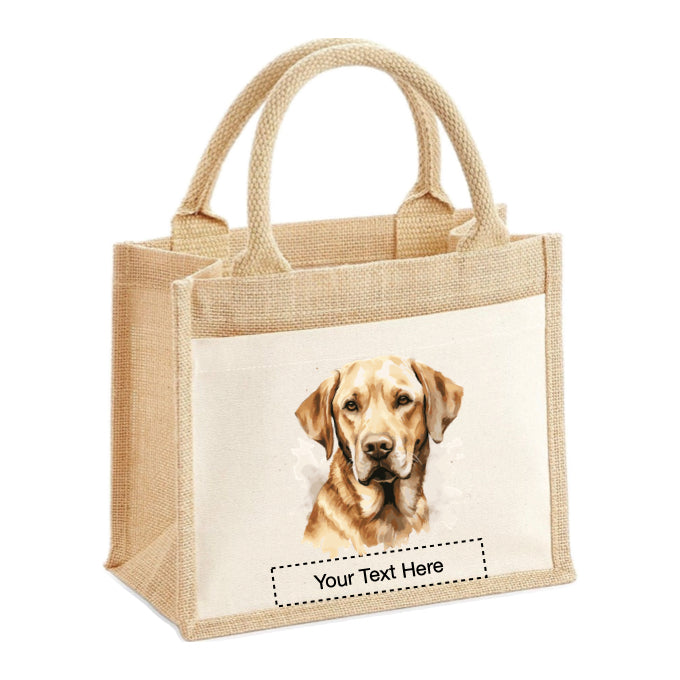 Jute Tote Bags - With 22 different Portraits of Labrador dog breed