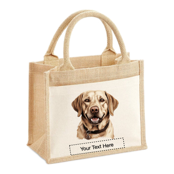 Jute Tote Bags - With 22 different Portraits of Labrador dog breed
