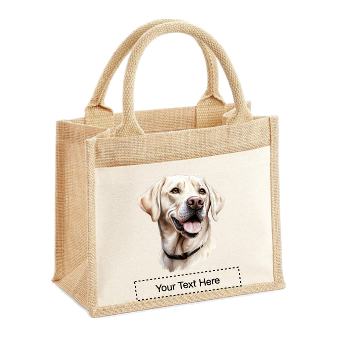 Jute Tote Bags - With 22 different Portraits of Labrador dog breed