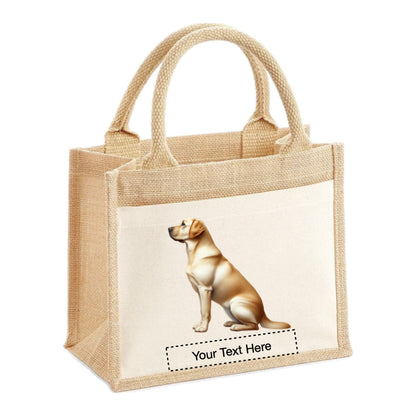 Jute Tote Bags - With 13 different images of Labrador dogs standing and sitting