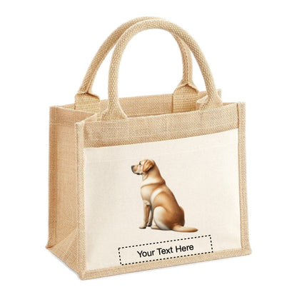 Jute Tote Bags - With 13 different images of Labrador dogs standing and sitting