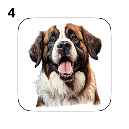 Coasters - 20x different images of St Bernard dog breed