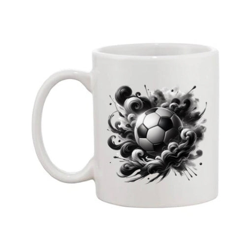 Mug - 11oz - Sports - Black Paint Splashed Football