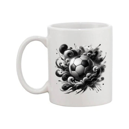 Mug - 11oz - Sports - Black Paint Splashed Football