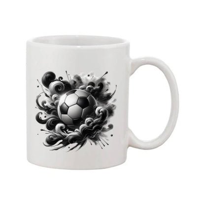 Mug - 11oz - Sports - Black Paint Splashed Football