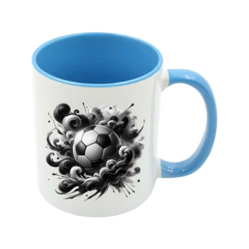 Mug - 11oz - Sports - Black Paint Splashed Football