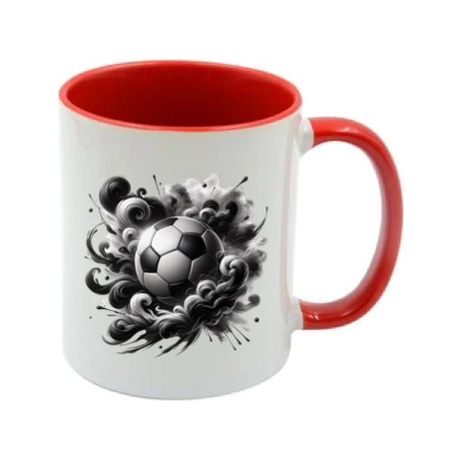 Mug - 11oz - Sports - Black Paint Splashed Football