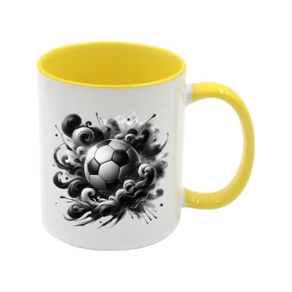 Mug - 11oz - Sports - Black Paint Splashed Football