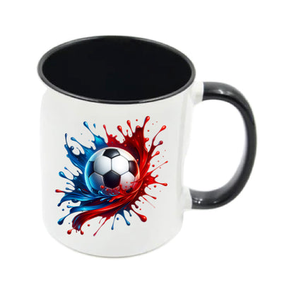 Mug - 11oz - Sports - Blue & Red Paint Splashed Football