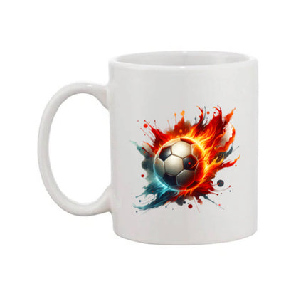 Mug - 11oz - Sports - Red,Orange, Blue Paint Splashed Football