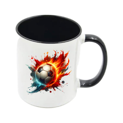 Mug - 11oz - Sports - Red,Orange, Blue Paint Splashed Football