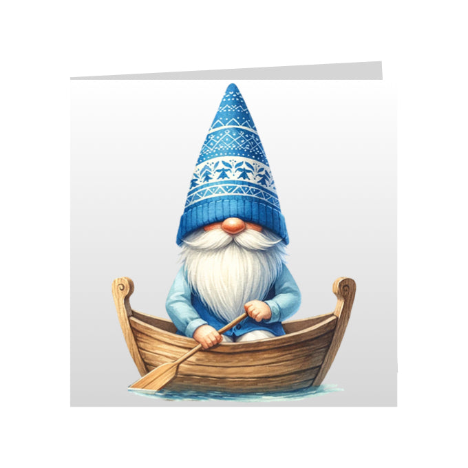 Square Greeting Cards - Hobbies - Fishing Gnomes