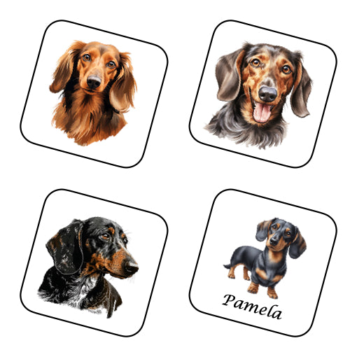 Coasters - 53x different images of Dachshund dog breed