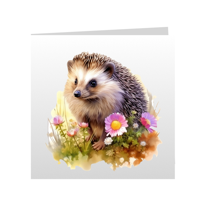 Square Greeting Cards - Hedgehogs - Group B