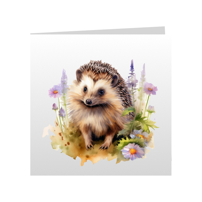 Square Greeting Cards - Hedgehogs - Group B