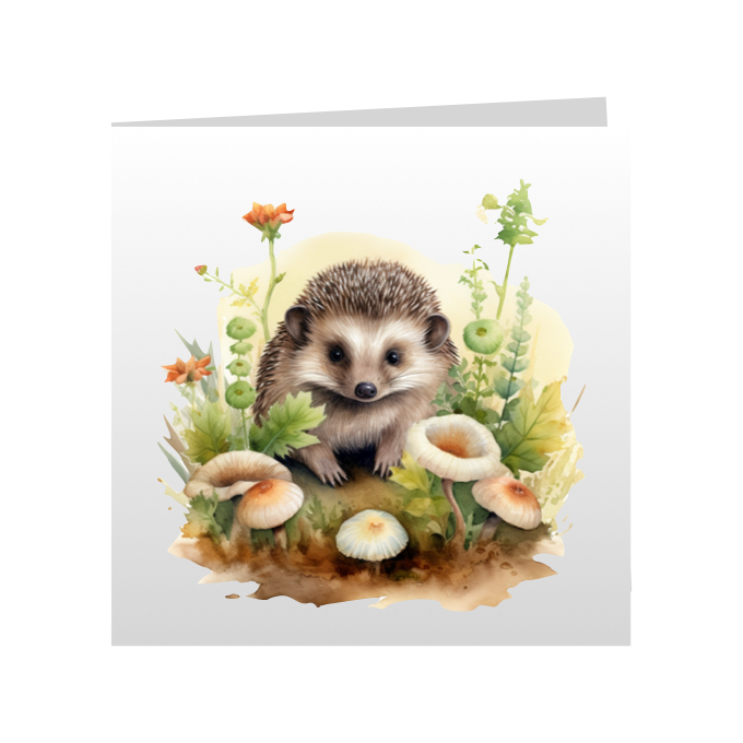 Square Greeting Cards - Hedgehogs - Group B