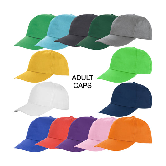 Adult Caps - 14 colours to choose from