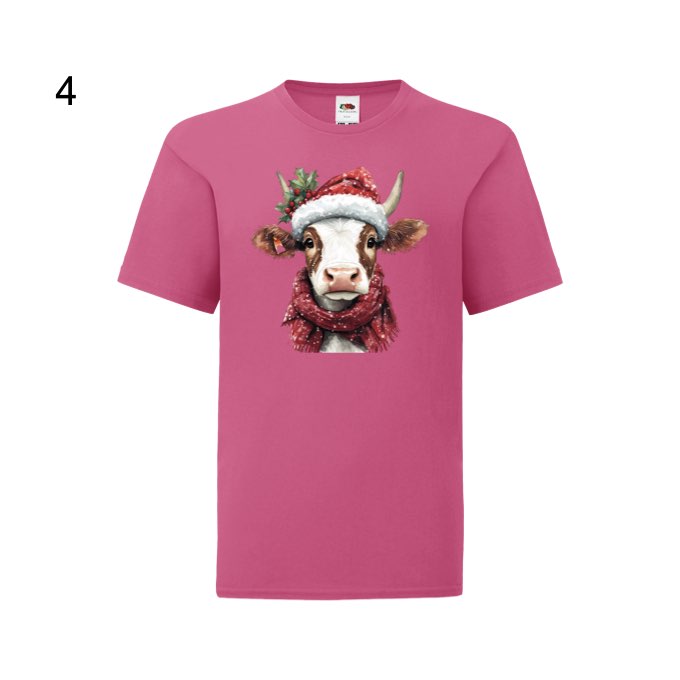 Kids - Christmas Highland Cow Portraits - Images x27