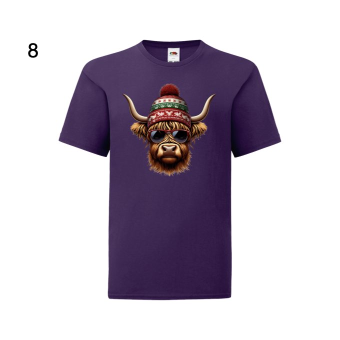 Kids - Christmas Highland Cow Portraits - Images x27