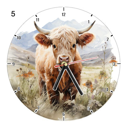 Clocks with 14x different Highland Cows - Group C