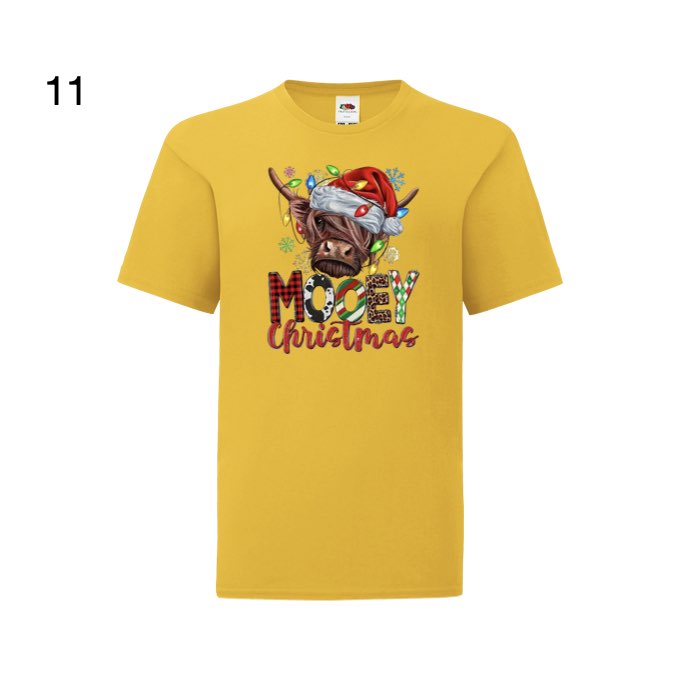 Kids - Christmas Highland Cows with Sayings - Images x9