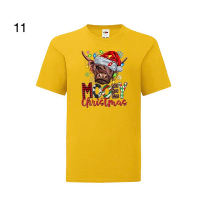 Kids - Christmas Highland Cows with Sayings - Images x9