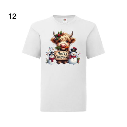 Kids - Christmas Highland Cows with Sayings - Images x9