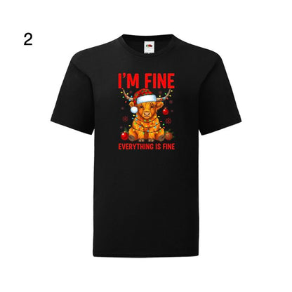 Kids - Christmas Highland Cows with Sayings - Images x9