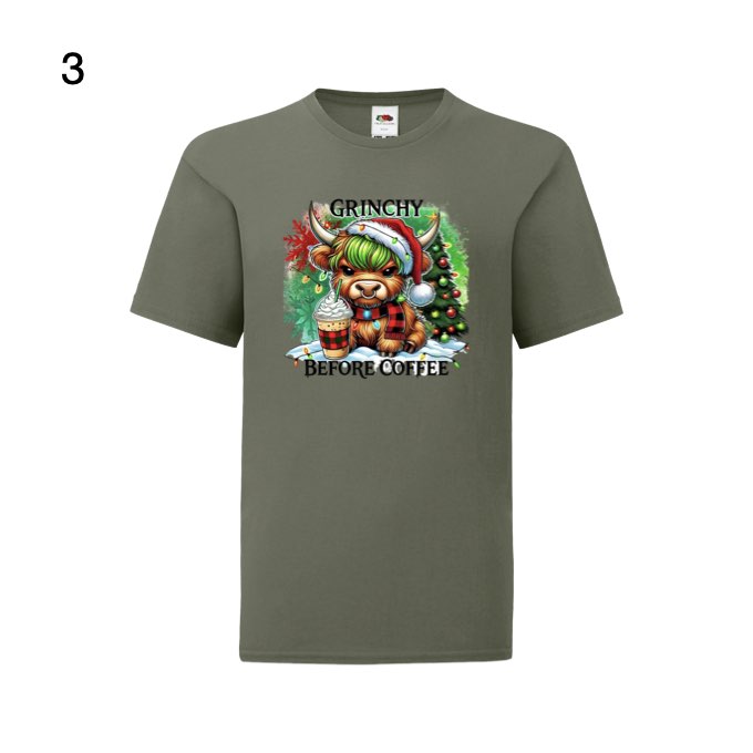 Kids - Christmas Highland Cows with Sayings - Images x9