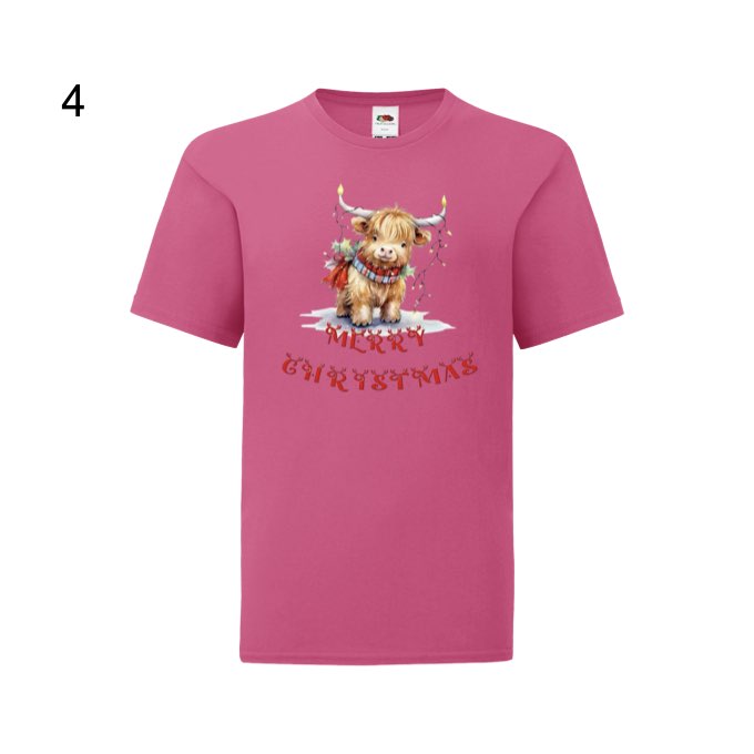 Kids - Christmas Highland Cows with Sayings - Images x9