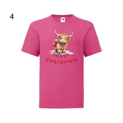 Kids - Christmas Highland Cows with Sayings - Images x9