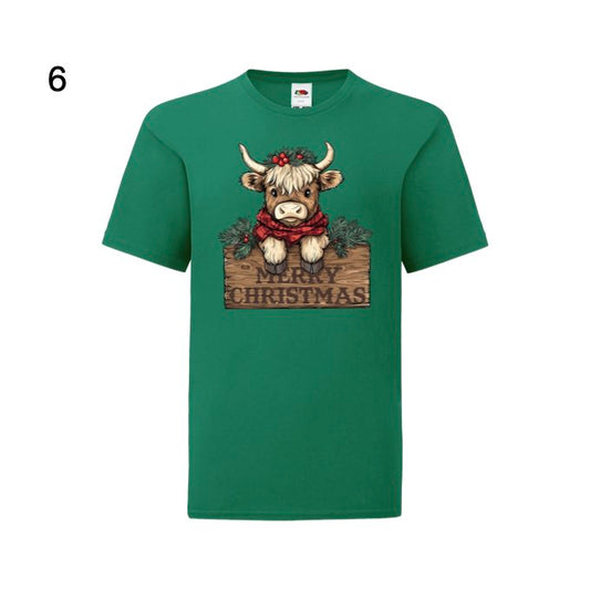 Kids - Christmas Highland Cows with Sayings - Images x9